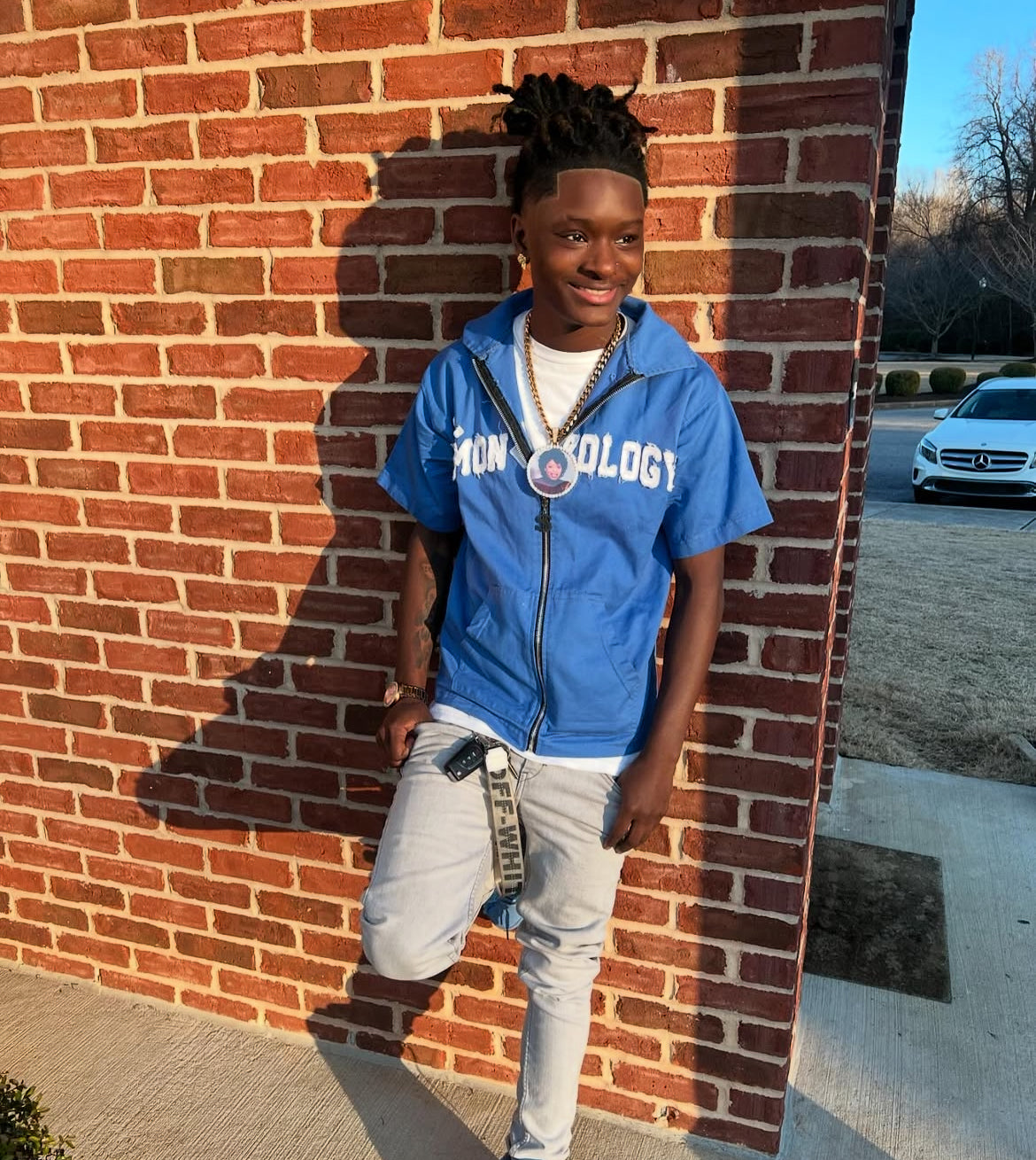 CO DISTRESSED TEE (BABY BLUE)